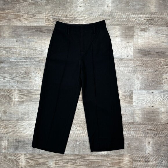 Vince. High Rise Cropped Polyester Pants Black Size 4 - Picture 1 of 10